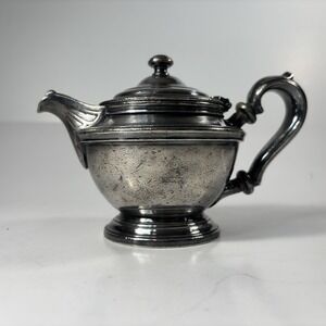 Antique International Silver Co Silver Soldered Small Tea Pot 324 East 57 Street